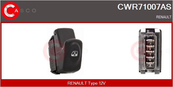 CASCO Kontakt, rudehejs cwr71007as i førerside for RENAULT