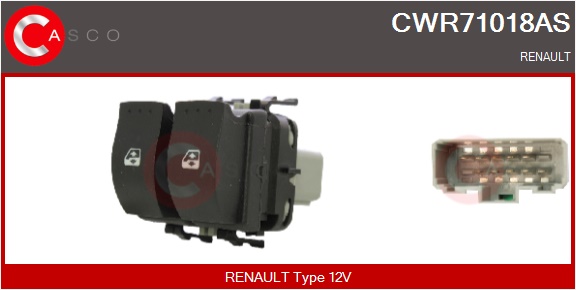 CASCO Kontakt, rudehejs cwr71018as i førerside for RENAULT