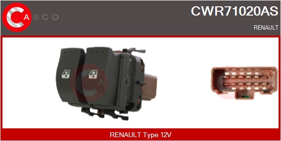 CASCO Kontakt, rudehejs cwr71020as i førerside for RENAULT