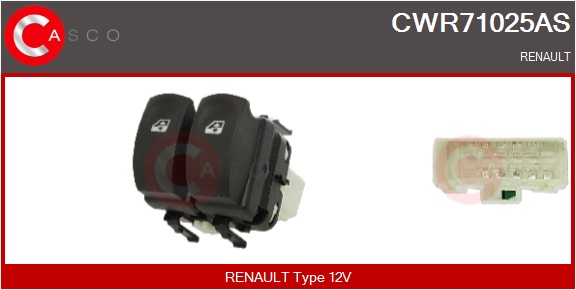 CASCO Kontakt, rudehejs cwr71025as i førerside for RENAULT