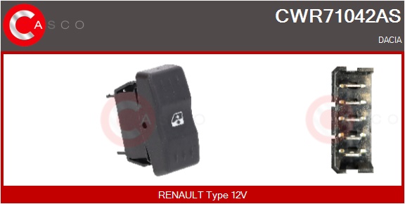 CASCO Kontakt, rudehejs cwr71042as i førerside for RENAULT DACIA