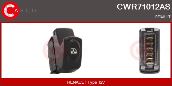 CASCO Kontakt, rudehejs cwr71012as i førerside for RENAULT