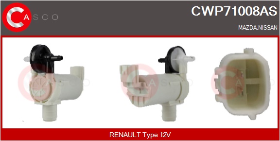 CASCO Vandpumpe, rudevisker/vasker CWP71008AS for MAZDA RENAULT