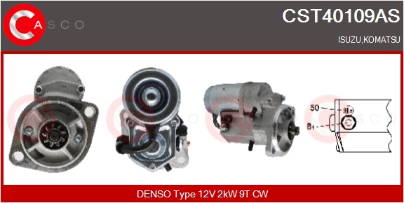CASCO Starter cst40109as for ISUZU GENERAL MOTORS DAEWOO