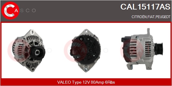 CASCO Generator cal15117as for FIAT CITROËN/PEUGEOT