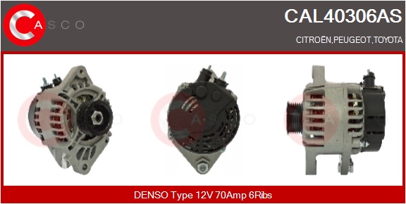 CASCO Generator cal40306as for TOYOTA CITROËN/PEUGEOT