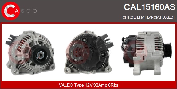 CASCO Generator cal15160as for FIAT CITROËN/PEUGEOT MITSUBISHI GENERAL MOTORS