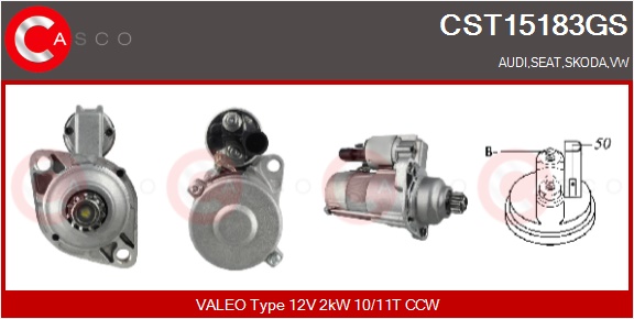 CASCO Starter cst15183gs for VAG