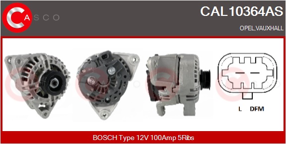 CASCO Generator cal10364as for OPEL GENERAL MOTORS