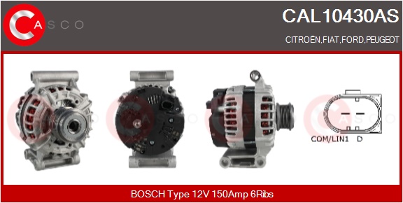 CASCO Generator cal10430as for FORD CITROËN/PEUGEOT