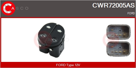 CASCO Kontakt, rudehejs cwr72005as i førerside for FORD MAZDA