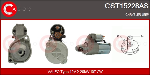 CASCO Starter cst15228as for CHRYSLER