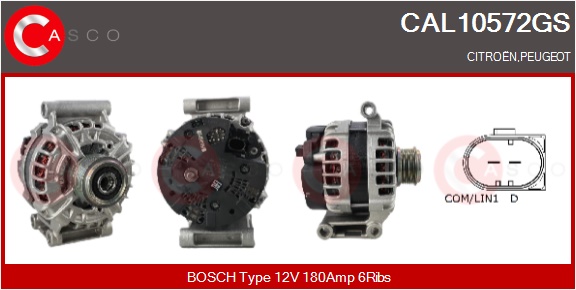 CASCO Generator cal10572gs for CITROËN/PEUGEOT FIAT