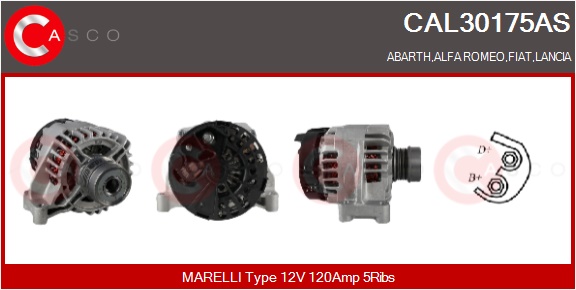 CASCO Generator CAL30175AS for FIAT