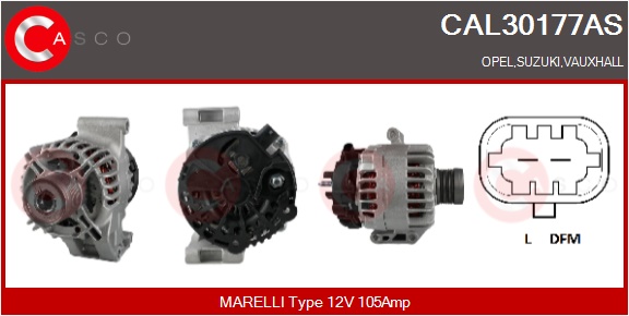CASCO Generator cal30177as for OPEL CITROËN/PEUGEOT