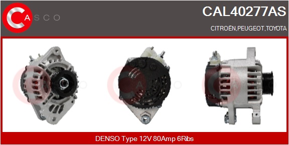 CASCO Generator cal40277as for TOYOTA CITROËN/PEUGEOT