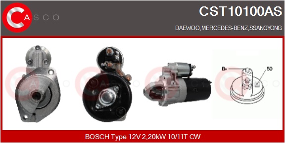 CASCO Starter cst10100as for DAEWOO MERCEDES-BENZ SSANGYONG
