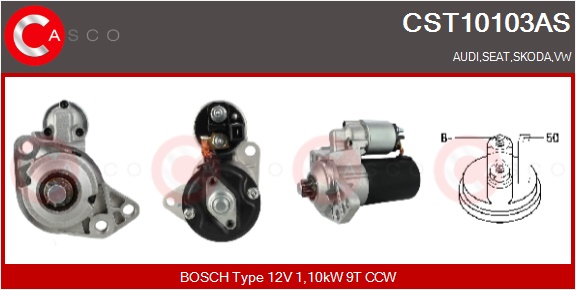 CASCO Starter cst10103as for FORD VAG