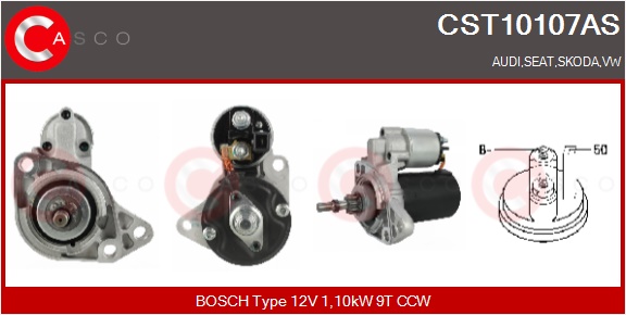 CASCO Starter cst10107as for VAG