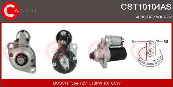 CASCO Starter cst10104as for FORD VAG