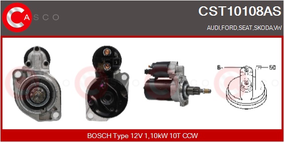 CASCO Starter cst10108as for FORD VAG