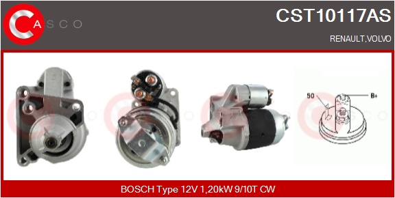 CASCO Starter cst10117as for RENAULT CITROËN/PEUGEOT VOLVO GENERAL MOTORS FORD MITSUBISHI