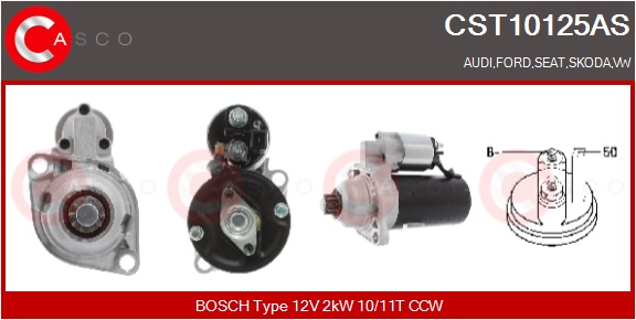 CASCO Starter cst10125as for FORD VAG