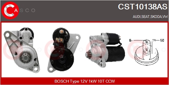 CASCO Starter cst10138as for GENERAL MOTORS VAG