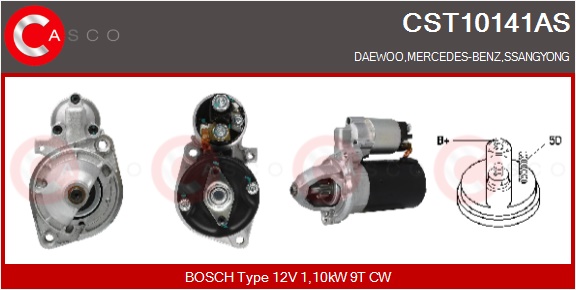 CASCO Starter cst10141as for MERCEDES-BENZ SSANGYONG VAG
