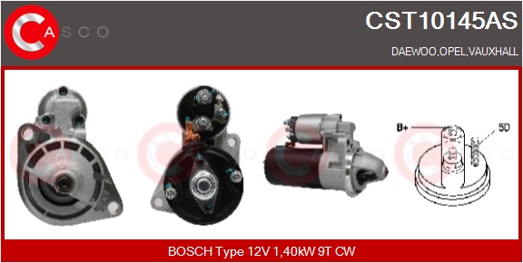 CASCO Starter cst10145as for OPEL GENERAL MOTORS