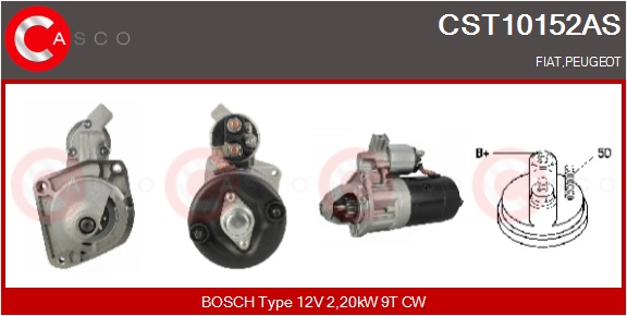 CASCO Starter cst10152as for FIAT CITROËN/PEUGEOT