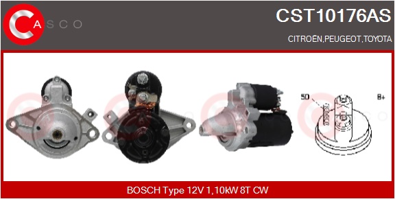CASCO Starter cst10176as for TOYOTA CITROËN/PEUGEOT