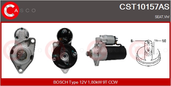 CASCO Starter cst10157as for VAG