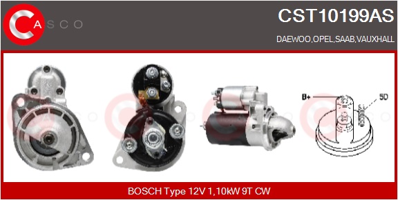 CASCO Starter cst10199as for OPEL GENERAL MOTORS MITSUBISHI