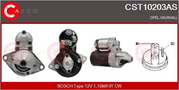CASCO Starter cst10203as for OPEL GENERAL MOTORS