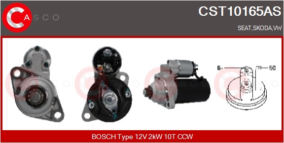 CASCO Starter cst10165as for VAG