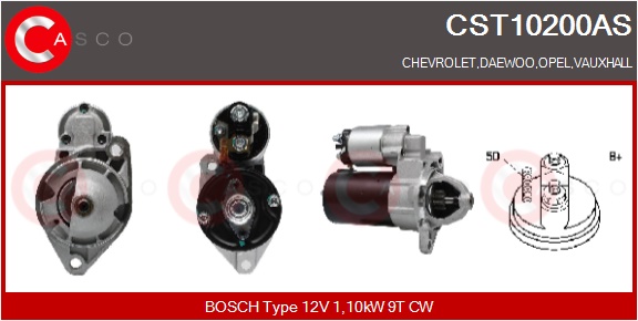 CASCO Starter cst10200as for OPEL GENERAL MOTORS
