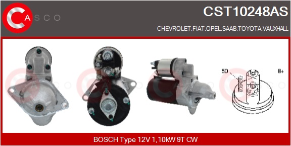 CASCO Starter cst10248as for OPEL CITROËN/PEUGEOT GENERAL MOTORS VAUXHALL