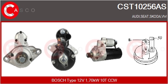 CASCO Starter cst10256as for VAG