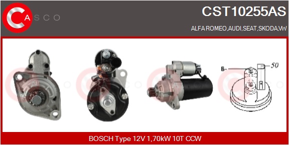 CASCO Starter cst10255as for VAG