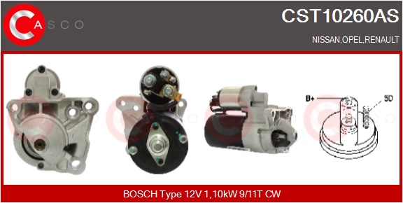 CASCO Starter cst10260as for VOLVO OPEL NISSAN RENAULT