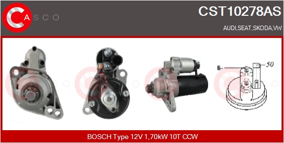 CASCO Starter cst10278as for VAG