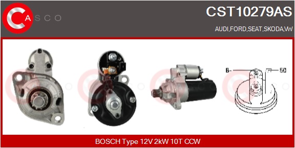 CASCO Starter cst10279as for FORD VAG