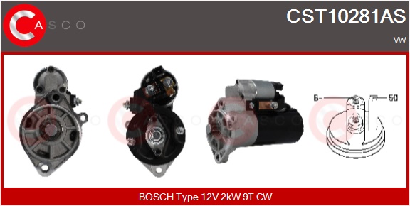 CASCO Starter cst10281as for VAG