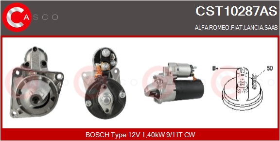 CASCO Starter cst10287as for FIAT