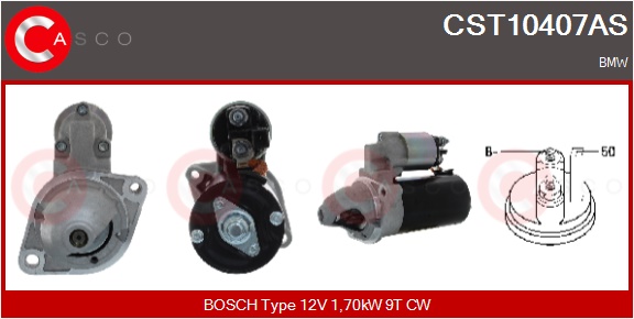 CASCO Starter CST10407AS for BMW