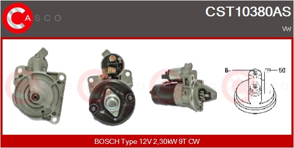 CASCO Starter cst10380as for GENERAL MOTORS VAG