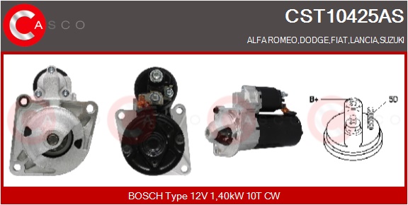 CASCO Starter CST10425AS for FIAT SUZUKI CHRYSLER