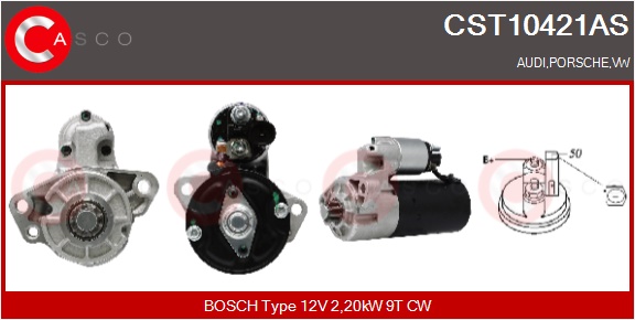 CASCO Starter cst10421as for PORSCHE VAG