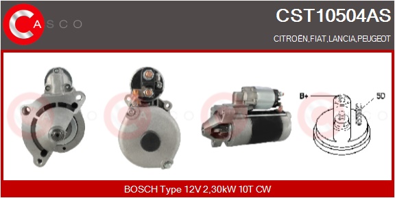 CASCO Starter cst10504as for CITROËN/PEUGEOT FIAT